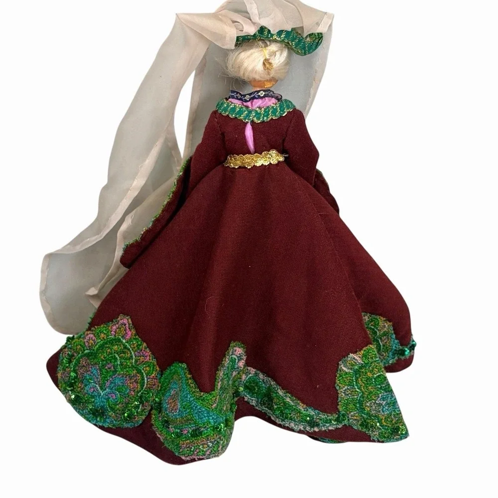 OOAK Tudor Renaissance Doll Gown & Veil - Fits‎ Barbie Fashion Dolls - Custom